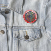 Levenflank / Blume des lebens - Lotus Contour Ronde Button 5,7 Cm (In situ)
