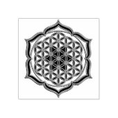Levenflank / Blume des lebens - Lotus contour Rubberstempel (Afrduk)