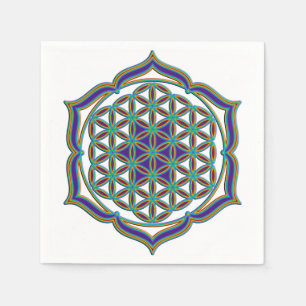 Levenflank / Blume des lebens - Lotus Contour Servetten