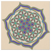 Levenflank / Blume des lebens - Lotus Contour Stof (Close Up)