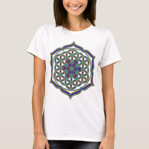 Levenflank / Blume des lebens - Lotus Contour T-shirt