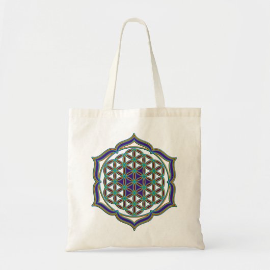 Levenflank / Blume des lebens - Lotus Contour Tote Bag (Voorkant)