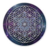 Levenflank / Blume des lebens - metatron Cube Keramische Knop (Voorkant)