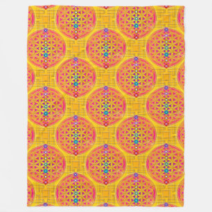 Levenflank / Blume des lebens - naadloos II Fleece Deken