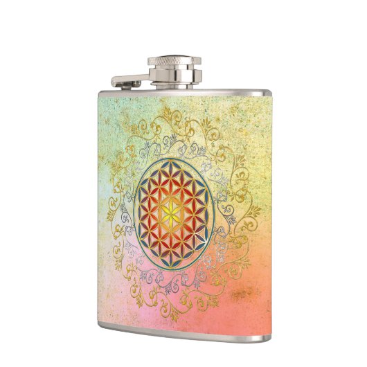 Levenflank / Blume des lebens - Ornament IV BG Heupfles (Links)