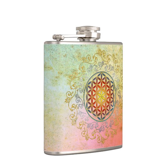 Levenflank / Blume des lebens - Ornament IV BG Heupfles (Rechts)