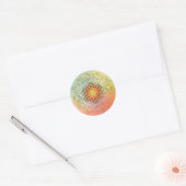 Levenflank / Blume des lebens - Ornament IV BG Ronde Sticker (Envelop)