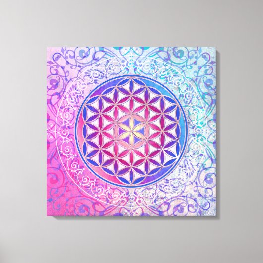 Levenflank / Blume des lebens - Ornament V Canvas Afdruk (Voorkant)