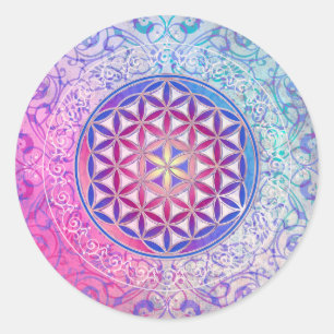 Levenflank / Blume des lebens - Ornament V Ronde Sticker
