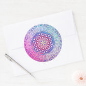 Levenflank / Blume des lebens - Ornament V Ronde Sticker (Envelop)