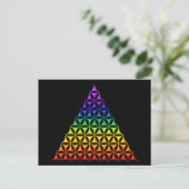 Levenflank / Blume des lebens - piramide chakra Briefkaart (Staand voorkant)