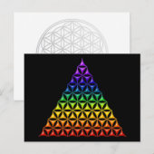 Levenflank / Blume des lebens - piramide chakra Briefkaart (Voorkant / Achterkant)
