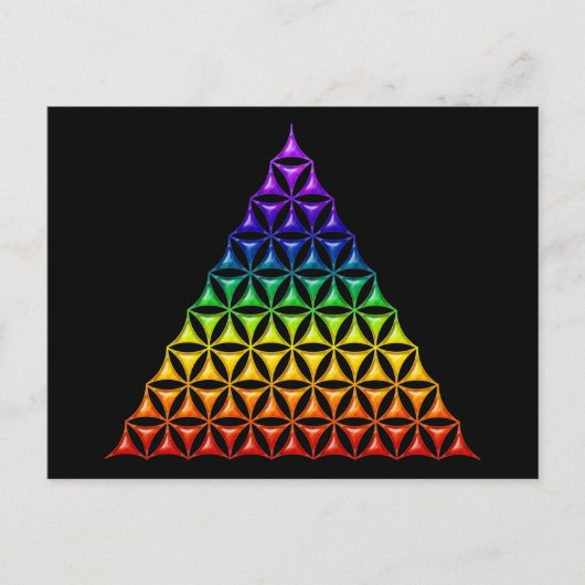 Levenflank / Blume des lebens - piramide chakra Briefkaart (Voorkant)