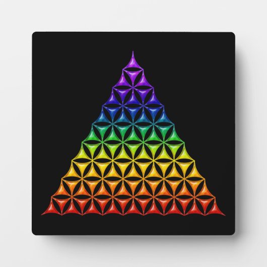 Levenflank / Blume des lebens - piramide chakra Fotoplaat (Voorkant)