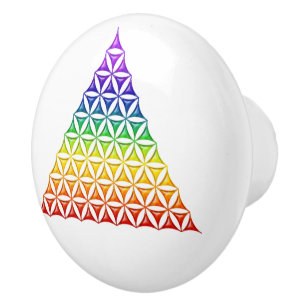 Levenflank / Blume des lebens - piramide chakra Keramische Knop