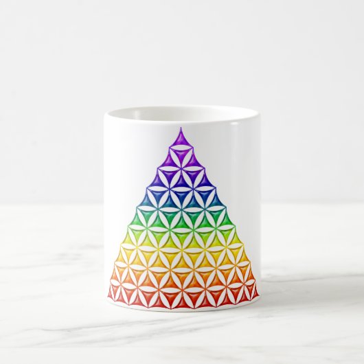 Levenflank / Blume des lebens - piramide chakra Koffiemok (Center)