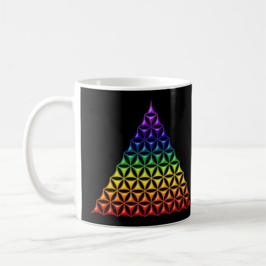 Levenflank / Blume des lebens - piramide chakra Koffiemok (Links)