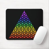 Levenflank / Blume des lebens - piramide chakra Muismat (Met muis)