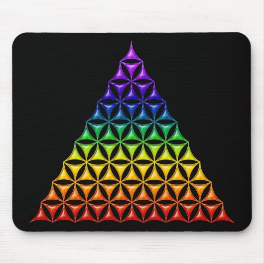 Levenflank / Blume des lebens - piramide chakra Muismat (Voorkant)