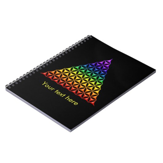 Levenflank / Blume des lebens - piramide chakra Notitieboek (Linkerzijde)