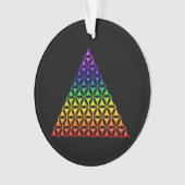 Levenflank / Blume des lebens - piramide chakra Ornament (voorkant)