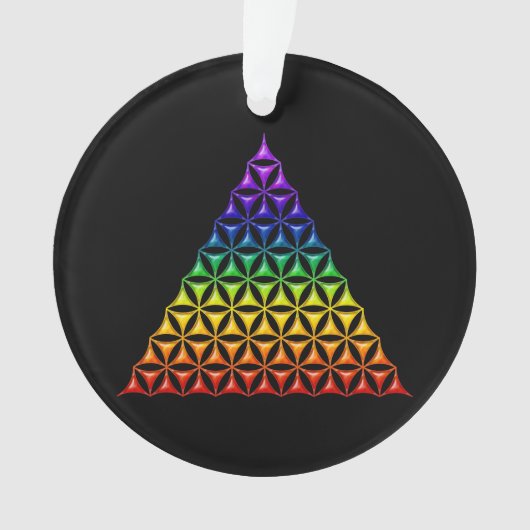 Levenflank / Blume des lebens - piramide chakra Ornament (voorkant)