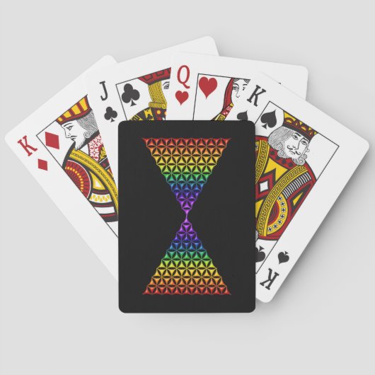 Levenflank / Blume des lebens - piramide chakra Pokerkaarten (Achterkant)