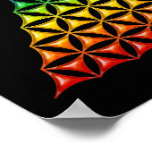 Levenflank / Blume des lebens - piramide chakra Poster (Hoek)
