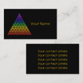 Levenflank / Blume des lebens - piramide chakra Visitekaartje (Voorkant / Achterkant)