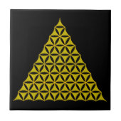 Levenflank / Blume des lebens - piramidegoud Tegeltje (Voorkant)