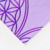 Levenflank / Blume des lebens - roze blauw Fleece Deken (Hoek)