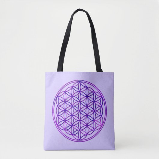 Levenflank / Blume des lebens - roze blauw Tote Bag (Voorkant)