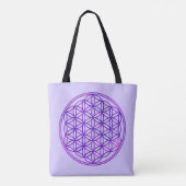 Levenflank / Blume des lebens - roze blauw Tote Bag (Achterkant)