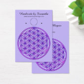 Levenflank / Blume des lebens - roze blauw Visitekaartjes (Bureau)