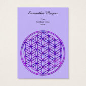 Levenflank / Blume des lebens - roze blauw Visitekaartjes (Achterkant)