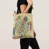 Levenflank / Blume des lebens - schildpad gekleurd Tote Bag (Dichtbij)