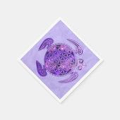 Levenflank / Blume des lebens - schildpad paars Servetten (Hoek)