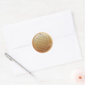 Levenflank / Blume des lebens - SILVER brown Ronde Sticker (Envelop)