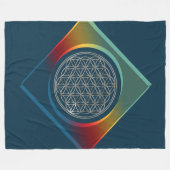 Levenflank / Blume des lebens - SILVER Fleece Deken (Voorkant (Horizontaal))