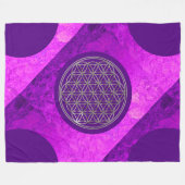 Levenflank / Blume des lebens - SILVER Fleece Deken (Voorkant (Horizontaal))