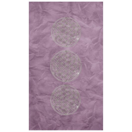 Levenflank / Blume des lebens - SILVER Tafelkleed (Voorkant)