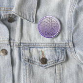 Levenflank / Blume des lebens - SILVER violet Ronde Button 5,7 Cm (In situ)