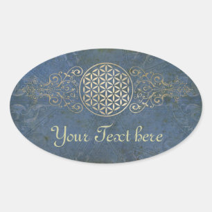 Levenflank / Blume des lebens - vintage X Ovale Sticker