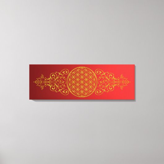 Levenflank / Blume des Lebens - vintage XI Canvas Afdruk (Voorkant)