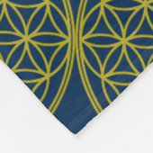 Levenflank / Blume des Lebens - vintage XI Fleece Deken (Hoek)