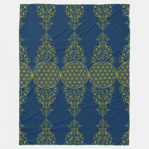 Levenflank / Blume des Lebens - vintage XI Fleece Deken