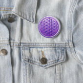 Levenflank / Blume des lebens - violet Ronde Button 5,7 Cm (In situ)