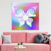 Levenflank / Blume des Lebens - vlinder Canvas Afdruk (Insitu (Woonkamer))