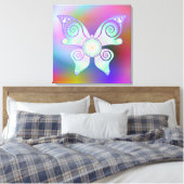 Levenflank / Blume des Lebens - vlinder Canvas Afdruk (Insitu (Slaapkamer))