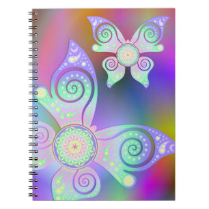 Levenflank / Blume des Lebens - vlinder Notitieboek